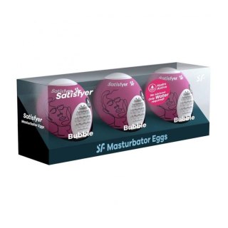 Satisfyer Masturbator-Eggs (set of 3 Bubble)