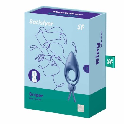 Satisfyer Sniper (Blue) - WIbrujący pierścień erekcyjny