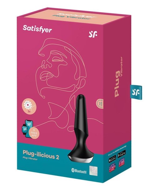 Satisfyer ilicious 2 Black - Wibrujący korek analny