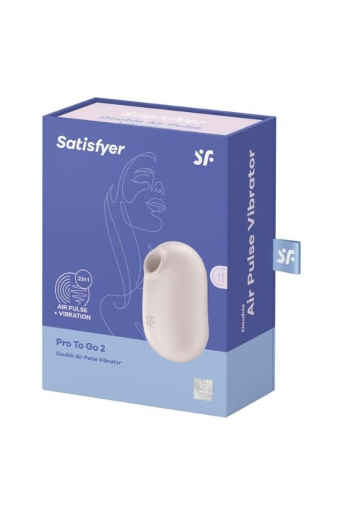 Satisfyer Pro To Go 2 beige - bezdotykowy masażer łechtaczki