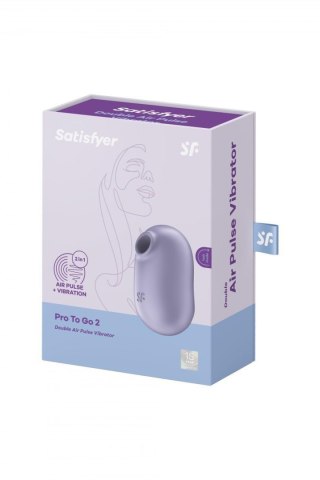 Satisfyer Pro To Go 2 violet - bezdotykowy masażer łechtaczki