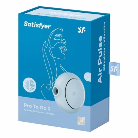 Satisfyer Pro To Go 3 blue - bezdotykowy masażer łechtaczki