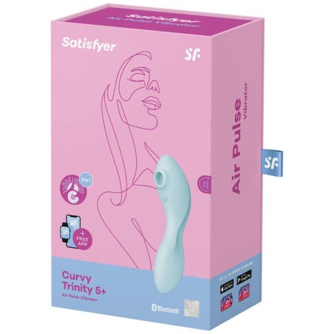 Satisfyer Curvy Trinity 5 Blue - masażer łechtaczki