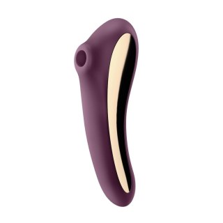 Satisfyer Dual Kiss (Wine Red) - bezdotykowy masażer łechtaczki