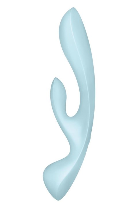 Satisfyer Triple Oh light blue - Wibrator króliczek