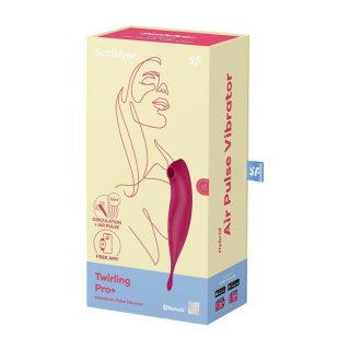 Satisfyer Twirling Pro Connect App dark red - bezdotykowy masażer łechtaczki