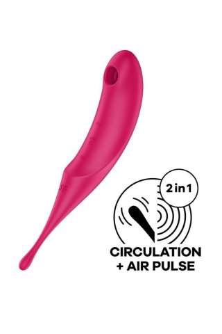 Satisfyer Twirling Pro red - bezdotykowy masażer łechtaczki