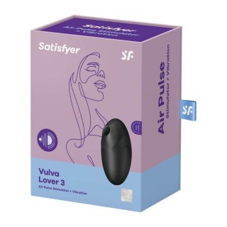 Satisfyer Vulva Lover 3 black - bezdotykowy masażer łechtaczki