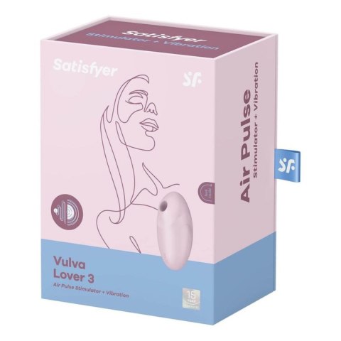 Satisfyer Vulva Lover 3 pink - bezdotykowy masażer łechtaczki