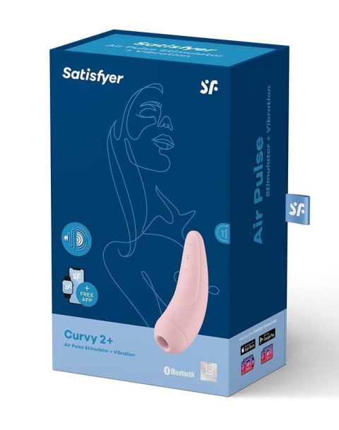 Satisfyer Curvy 2+ Air Pulse Stimulator + Vibration - bezdotykowy masażer łechtaczki