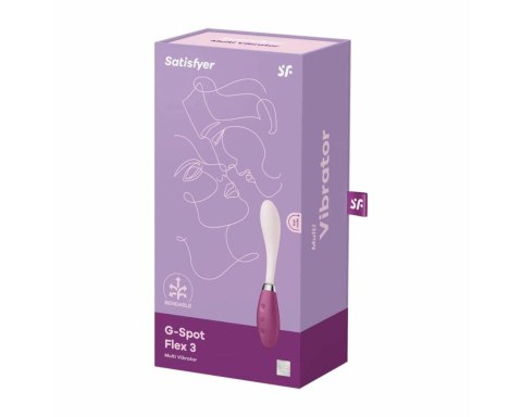 Satisfyer G-Spot Flex 3 (Red) - wibrator punktu G