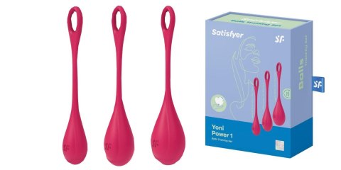 Satisfyer Zestaw - Yoni Power 1 (Red) - zestaw kulek gejszy