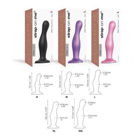 DILDO PLUG CURVY METALLIC SUGAR PINK- S - dildo analne