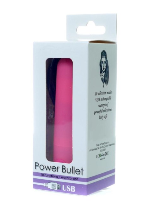 Power Bullet USB 10 functions Glossy Matte Pink