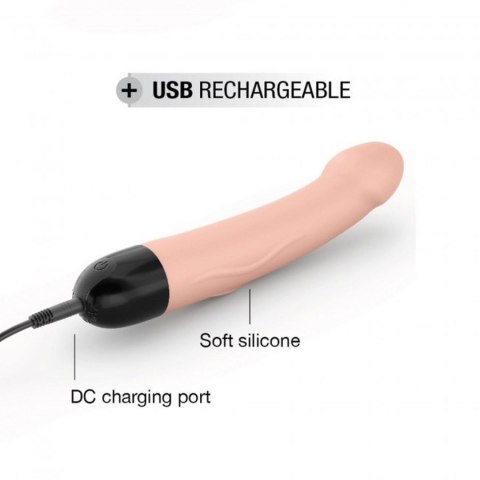 Marc Dorcel REAL VIBRATION M FLESH 2.0 - RECHARGEABLE - WIbrator punktu G rozmiar M cielisty