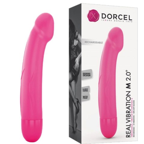 Marc Dorcel REAL VIBRATION M MAGENTA 2.0 - RECHARGEABLE - Wibrator puktu G rozmiar M różowy