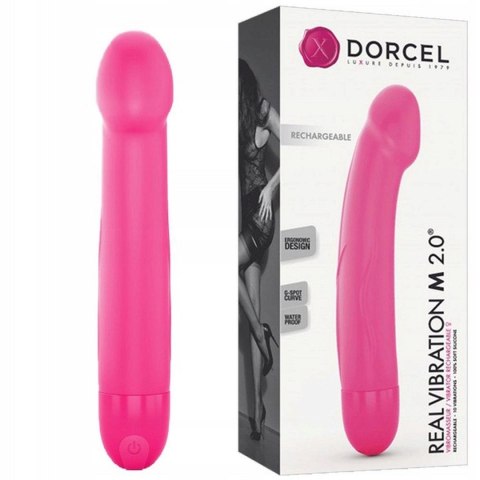 Marc Dorcel REAL VIBRATION M MAGENTA 2.0 - RECHARGEABLE - Wibrator puktu G rozmiar M różowy