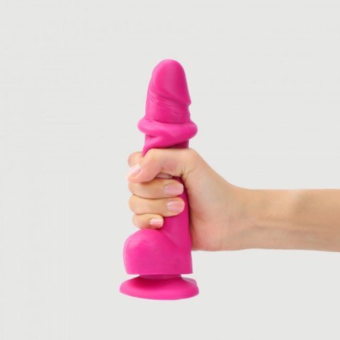 SLIDING SKIN REALISTIC DILDO FUCHSIA L - Realistyczne dildo