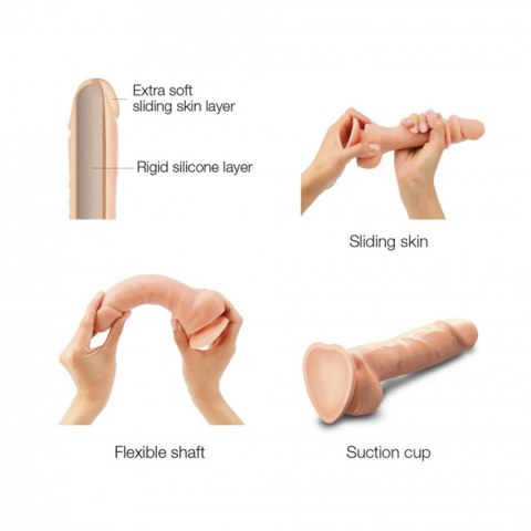 SLIDING SKIN REALISTIC DILDO VANILLA XL - Realistyczne dildo