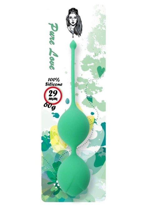 Silicone Kegel Balls 29mm 60g Green - B - Series - kulki gejszy