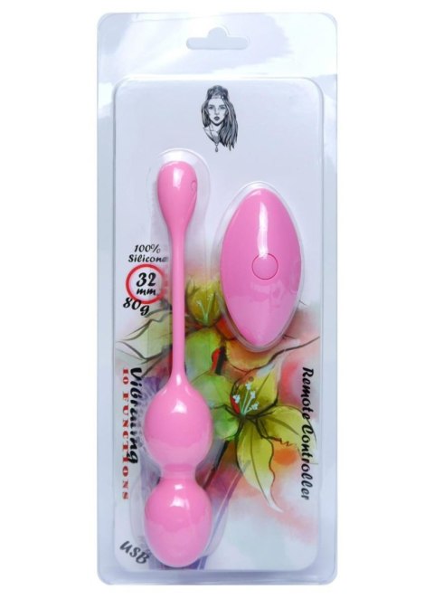 Vibrating Kegel Balls 32mm 80g Pink - B - Series - wibrujące kulki gejszy