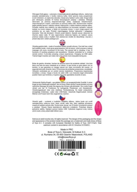 Vibrating Kegel Balls 32mm 80g Pink - B - Series - wibrujące kulki gejszy