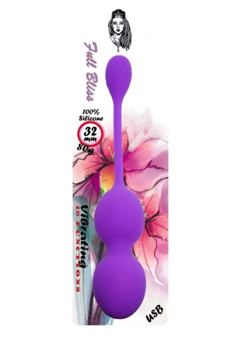 Vibrating Kegel Balls 32mm 80g Purple - B - Series - wibrujące kulki gejszy