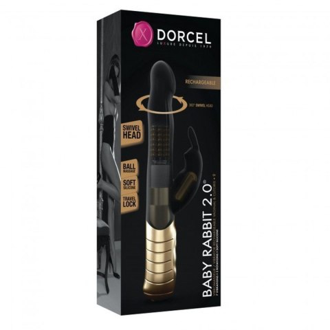 Marc Dorcel BABY RABBIT BLACK & GOLD 2.0 - Wibrator króliczek