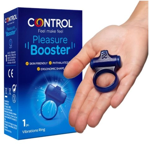 Control Pleasure Booster- nakładka wibracyjna - Wibrujący pierścień erekcyjny