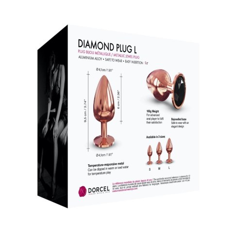 Marc Dorcel DIAMOND PLUG L - Metalowy korek analny