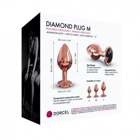 Marc Dorcel DIAMOND PLUG M - Metalowy korek analny