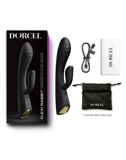 MARC DORCEL FLEXI RABBIT BLACK - Wibrator króliczek