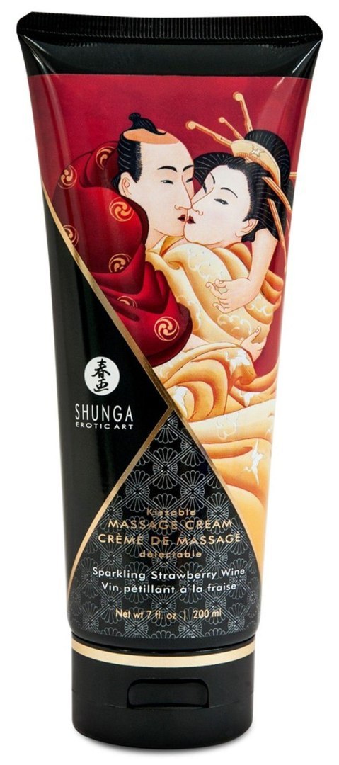 Shunga Massage Cream Sparkling Strawberry Wine - Krem do masażu