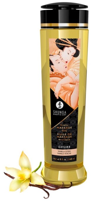 Shunga Massage Oil Desire VANILLA FETISH - olejek do masażu