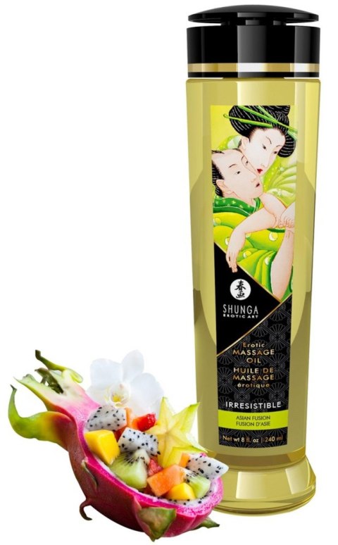 Shunga Massage Oil Irresistible ASIAN FUSION - kwiatowy olejek do masażu