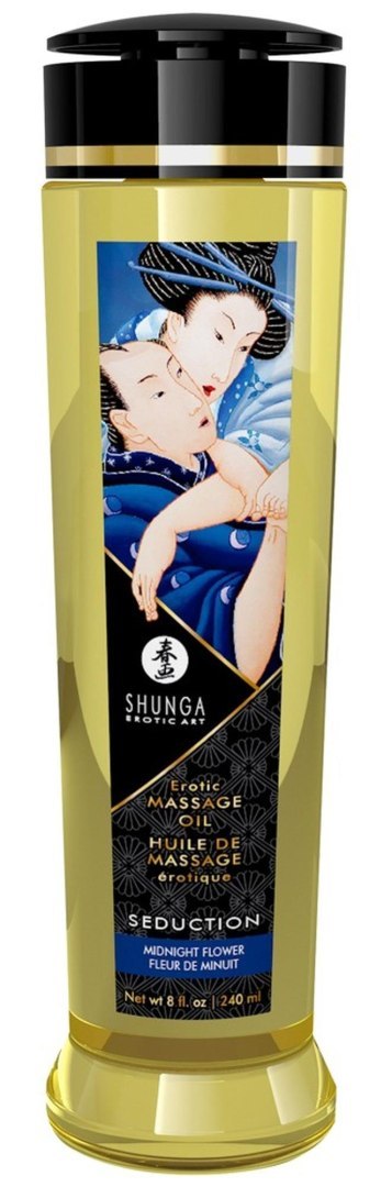 Shunga Massage Oil Seduction Midnight Flower - olejek do masażu