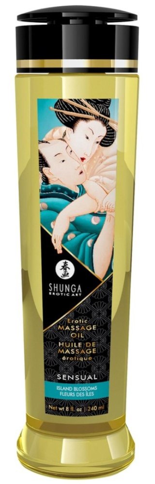 Shunga Massage Oil Sensual ISLAND BLOSSOMS - olejek do masażu