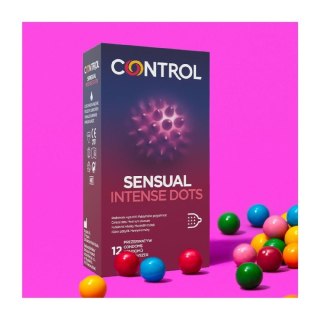 Control Sensual Intense Dots 12""s - prezerwatywy