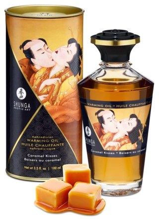 Shunga Warming Oil Caramel Kisses - olejek do masażu karmelowy