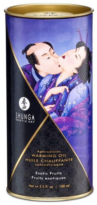 Shunga Warming Oil Exotic Fruits - rozgrzewający olejek do masażu