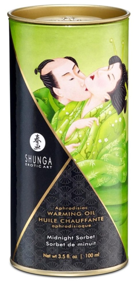 Shunga Warming Oil Midnight Sorbet - olejek do masażu