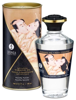 Shunga Warming Oil Vanilla Fetish - waniliowy olejek do masażu