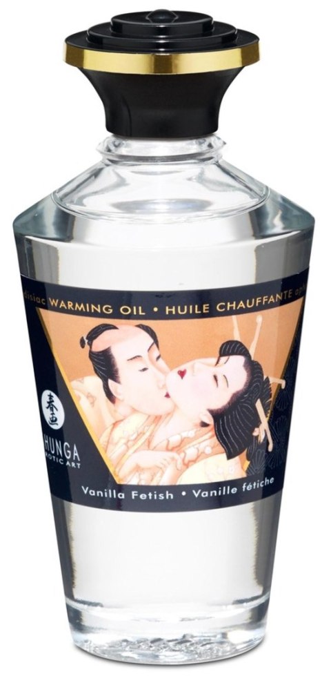 Shunga Warming Oil Vanilla Fetish - waniliowy olejek do masażu