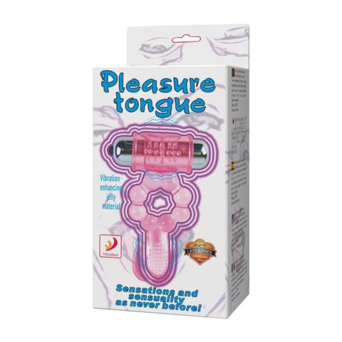 BAILE- PLEASURE TONGUE , 10 vibration functions - Wibrujący pierścień erekcyjny