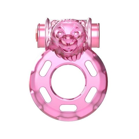 BAILE - Vibrating Cock Ring Bear Pink - Wibrujący pierścień erekcyjny