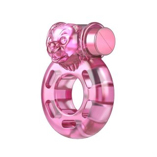 BAILE - Vibrating Cock Ring Bear Pink - Wibrujący pierścień erekcyjny