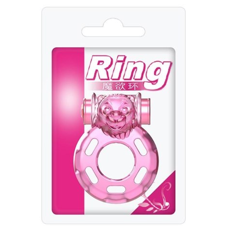 BAILE - Vibrating Cock Ring Bear Pink - Wibrujący pierścień erekcyjny