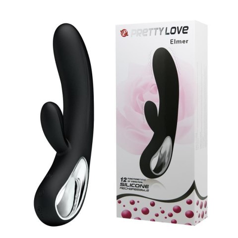 PRETTY LOVE - ELMER, BLACK, USB, 12 function - wibrator punktu G