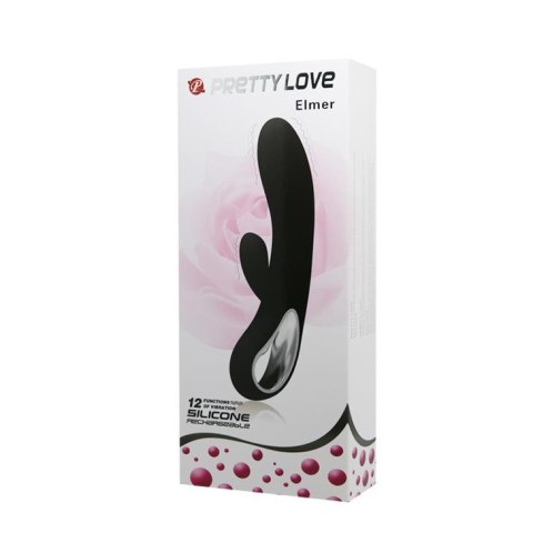 PRETTY LOVE - ELMER, BLACK, USB, 12 function - wibrator punktu G