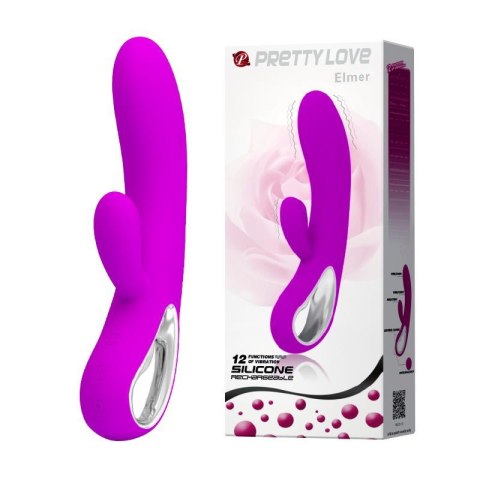 PRETTY LOVE - ELMER, PURPLE, USB, 12 function - wibrator punktu G